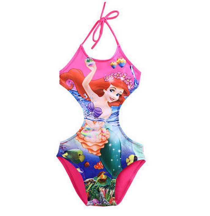 Rose Mermaid Children Swimsuit