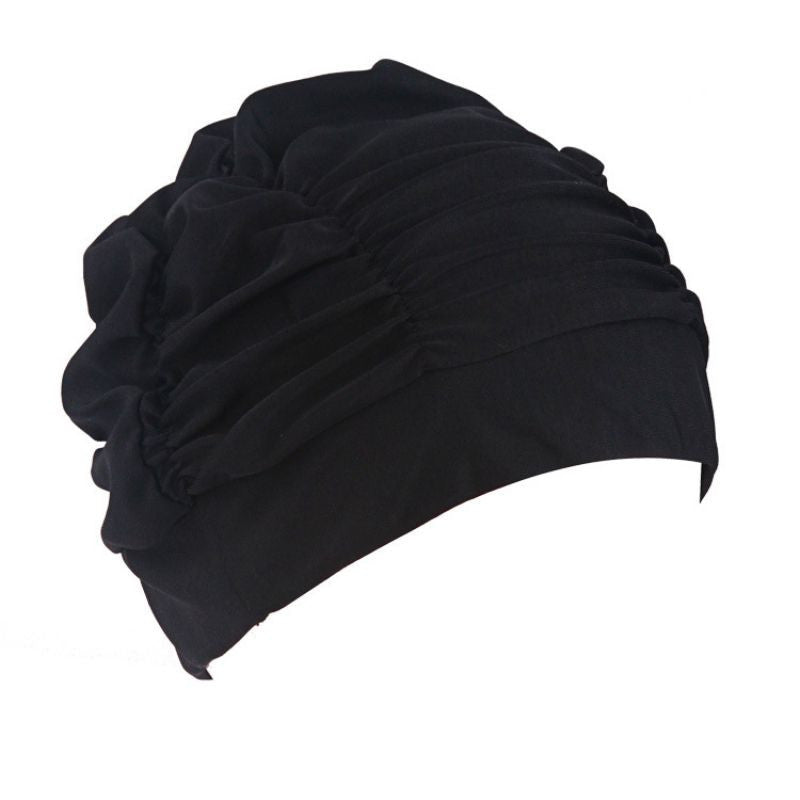 Drape Stretch Long Hair Swim Cap