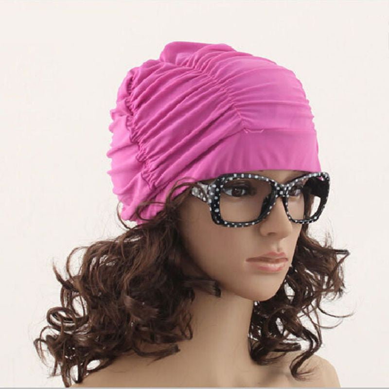 Drape Stretch Long Hair Swim Cap