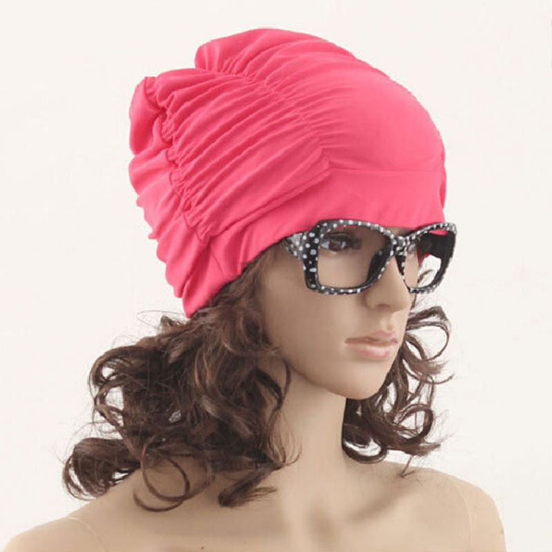 Drape Stretch Long Hair Swim Cap