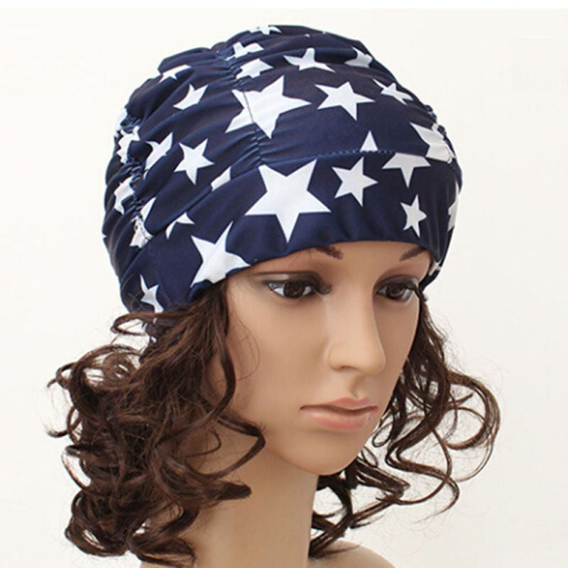 Drape Stretch Long Hair Swim Cap