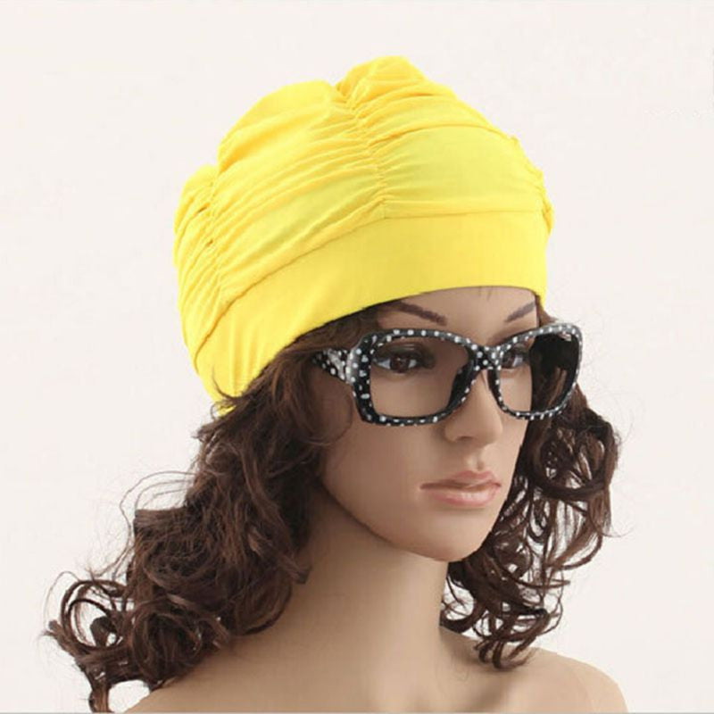 Drape Stretch Long Hair Swim Cap