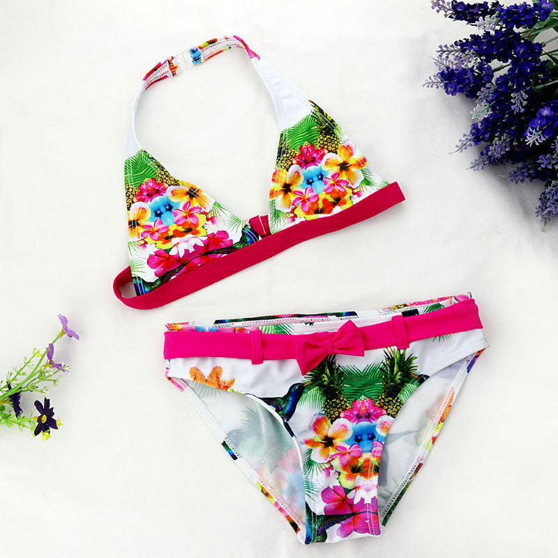 Flower and Animal Pattern Swimwear