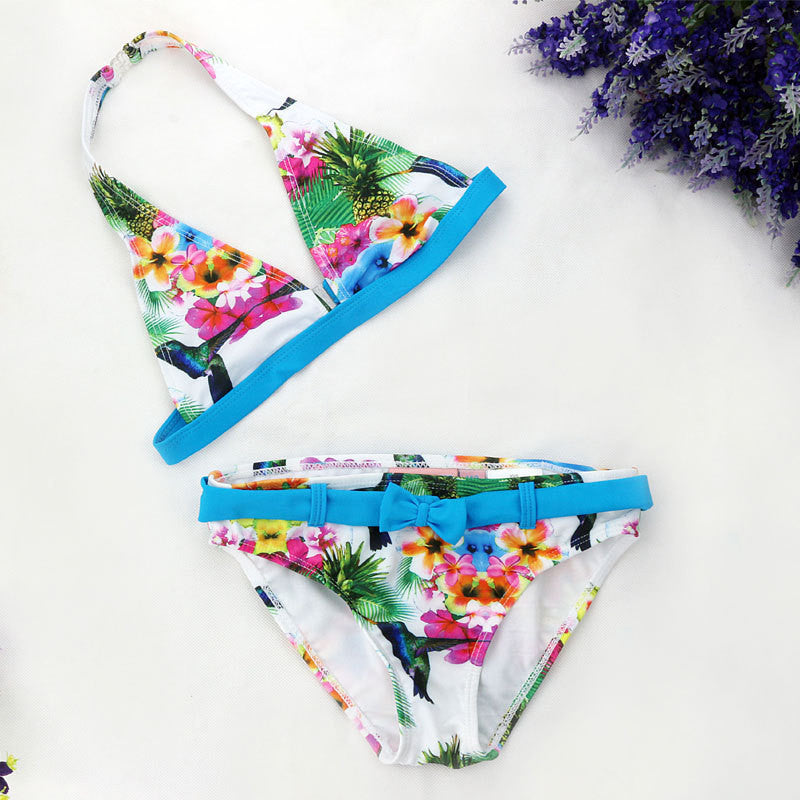 Flower and Animal Pattern Swimwear