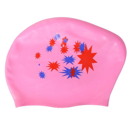 Star Printed Silicone Swim Cap