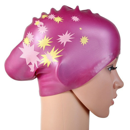 Star Printed Silicone Swim Cap