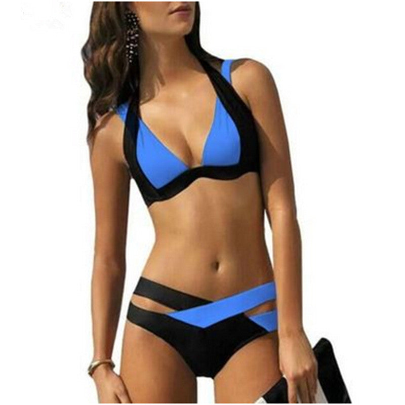 Cross Bandage Halter Two Piece