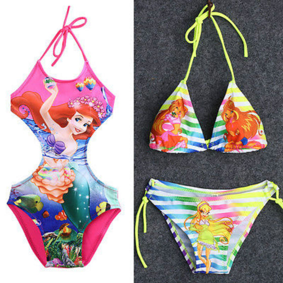 Rose Mermaid Children Swimsuit