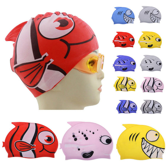 Ear Fish Shape Swimming Caps