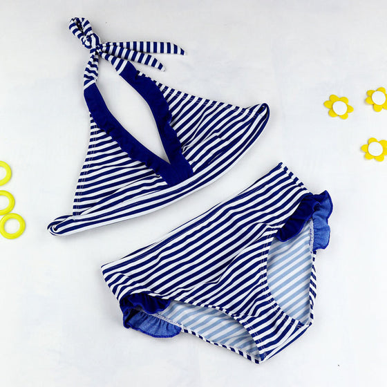 Child Bathing Set Stripe Halter